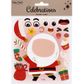 XMAS SILLY FACE STICKERS SANTA 1SH