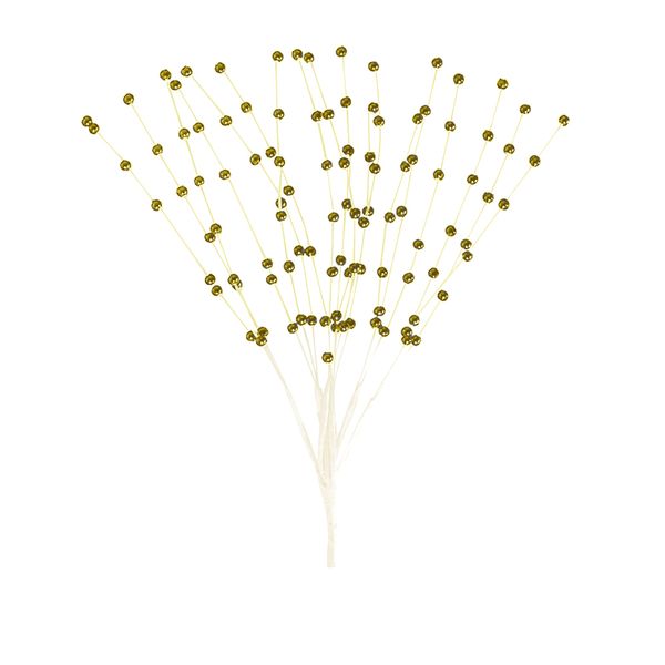 Flower Pearl Spray 18Head Gold 1Bunch