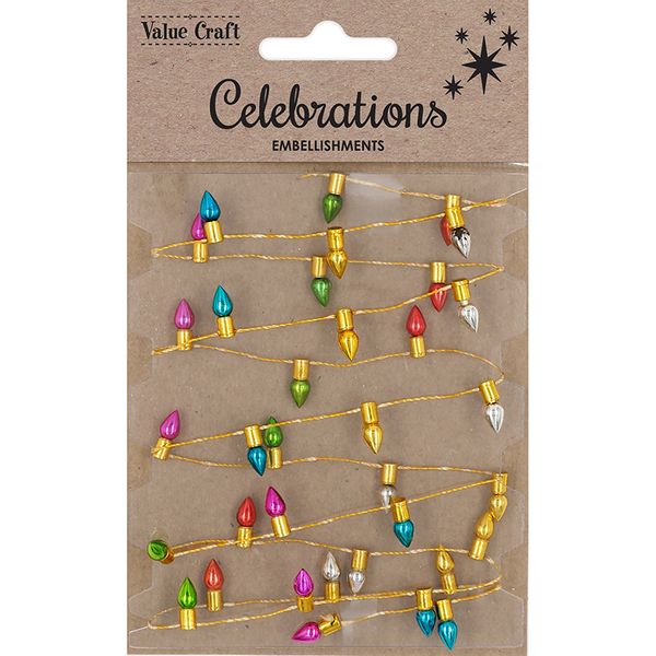 XMAS MINI STRING LIGHTS GOLD 1M