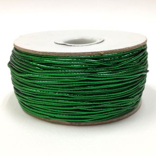 Metallic Elastic Cord 1mm Green 100m