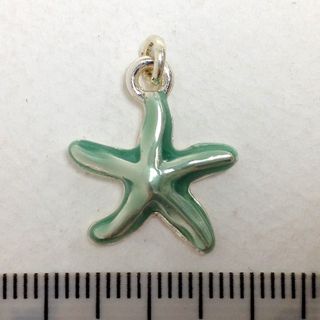 Metal Charms Starfish Silver Medium Pkt2