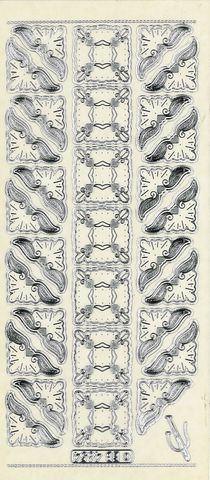 Stickers Embroidery Corners Silver/Clear