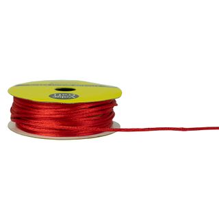 RIB 1MM CORD SATIN RED 7M