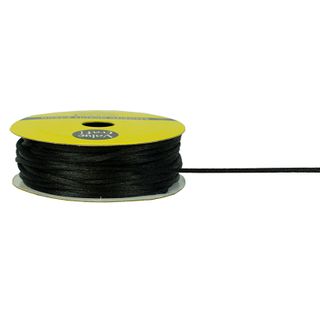 RIB 1MM CORD SATIN BLACK 7M