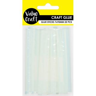 CRAFT GLUE STICK CLEAR 7MM X 95MM 22PCS