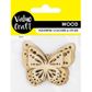 WOOD SHAPES BUTTERFLIES 5PCS