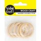 CRAFT WOOD MINI HOOPS 4CM 5PCS