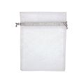 ORGANZA BAG SMALL 17X12.5CM WH-SLV 1PC