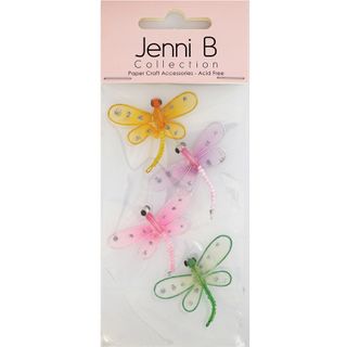 Wire Dragonfly 40x45mm Yellow Pink Green