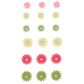 Jenni B Flower Heads Pink-Lime 18Pcs