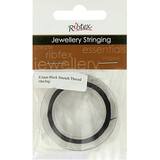 Jf Stretch Thread 0.5Mm Black 10M