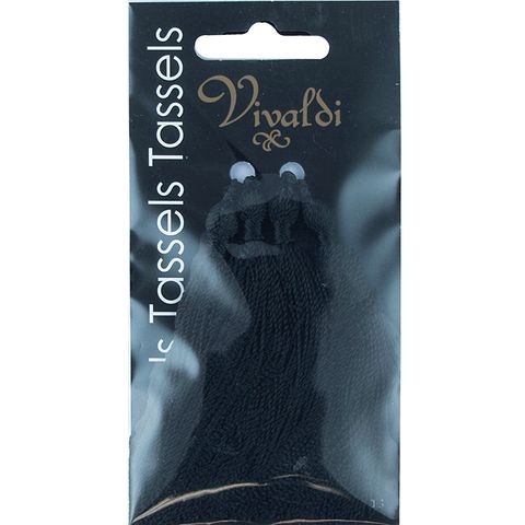 Black Rayon Tassel  4 Pieces  8Cm