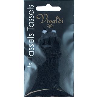 Craft Tassel Rayon 8cm Black 4Pcs