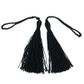 Black Rayon Tassel  4 Pieces  8Cm
