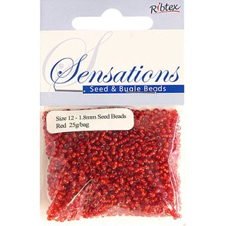 Bead Glass Seed 1.8Mm Red 25G