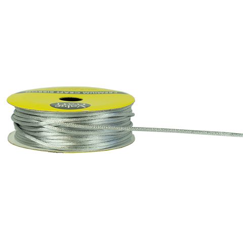 RIB 1MM CORD SATIN SILVER 7M