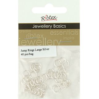 Jump Rings 7mm Silver 40Pcs