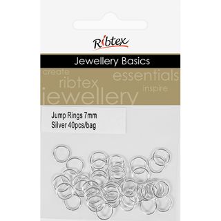 Jump Rings 7mm Silver 40Pcs