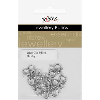 Clasp Lobster 11mm Silver 14Pcs