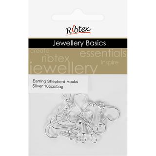 Earring Shepherd Hooks Silver 10Pcs