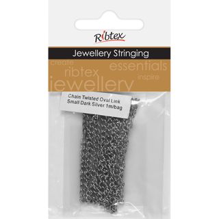 Chain Twisted Oval Link 4x2mm Silver 1m