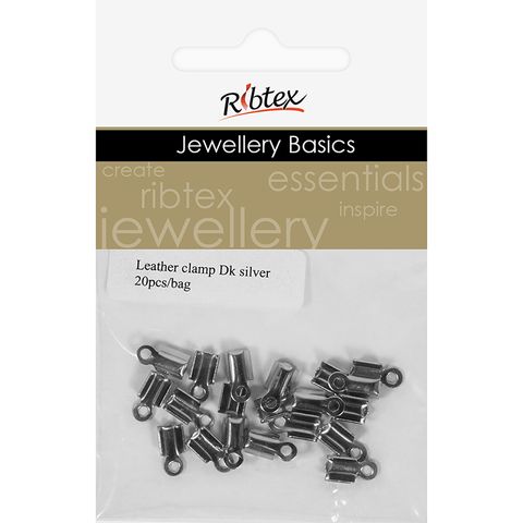 Jf Leather Clamp 10Mm Dk Slv 20Pcs