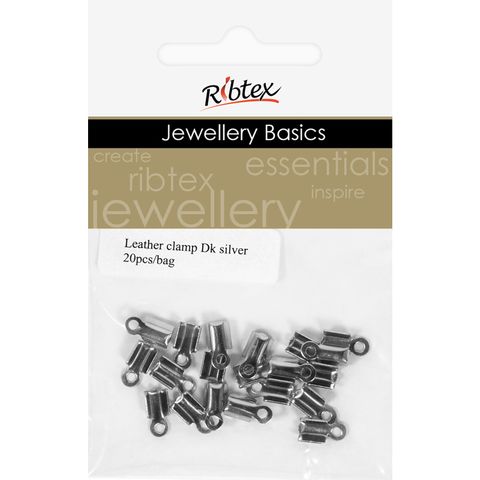 Jf Leather Clamp 10Mm Dk Slv 20Pcs
