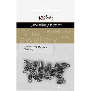 Jf Leather Clamp 10Mm Dk Slv 20Pcs