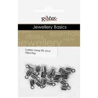 Jf Leather Clamp 10Mm Dk Slv 20Pcs
