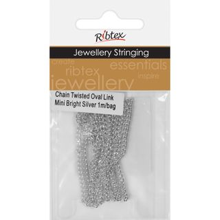 Chain Twisted Oval Link 3x2mm Silver 1m