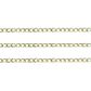 Chain Twisted Oval Link 3x2mm Gold 1m