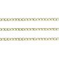 Chain Twisted Oval Link 3x2mm Gold 1m