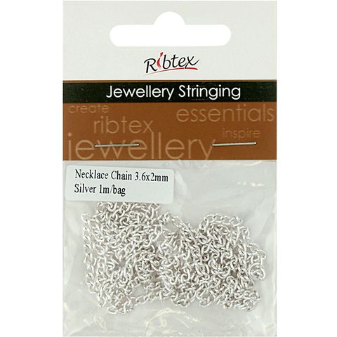 Chain Twisted Oval Link 4x2mm Silver 1m