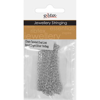 Chain Twisted Oval Link 4x2mm Silver 1m