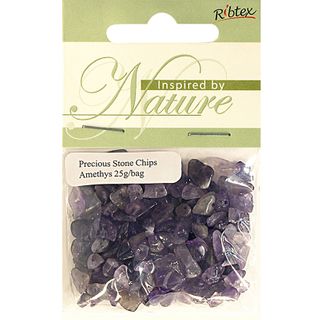 Bead Precious Stone Chips Amethyst 25G