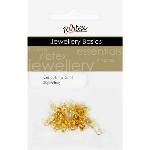 Crimpers Collot 4mm Gold 20Pcs