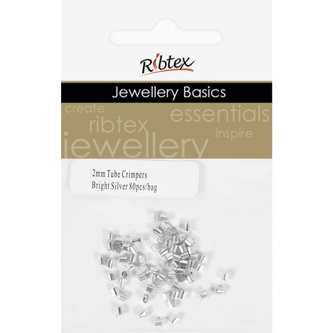 Crimpers Tube 2mm Silver 80Pcs