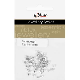 Crimpers Tube 2mm Silver 80Pcs