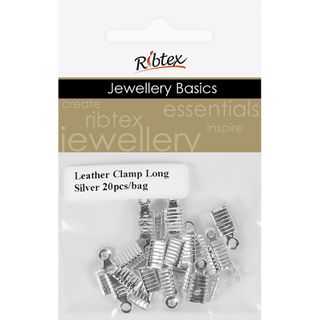 Jf Leather Clamp 12Mm Silver 20Pcs