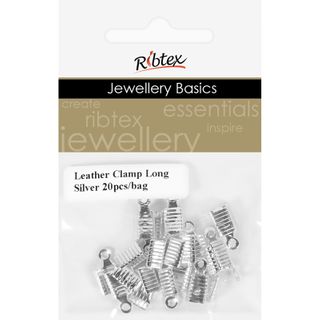 Jf Leather Clamp 12Mm Silver 20Pcs