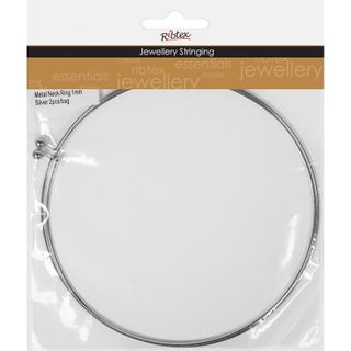 Jf Acc Metal Neck Rings Silver 2Pcs