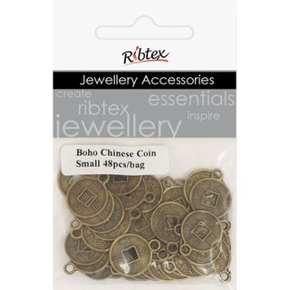 Jf Charm Coin Chinese 15Mm Boho 48Pcs