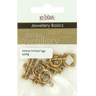 Clasp Toggle Circle 15mm Boho 6 Sets