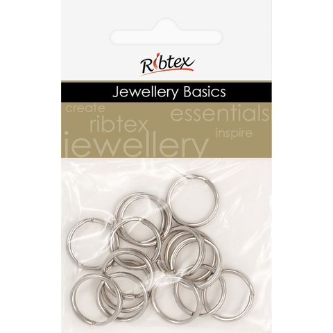 Split Rings 16mm Dark Silver 15Pcs