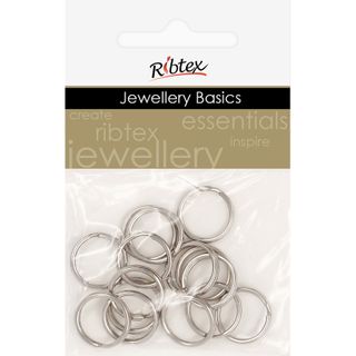 Split Rings 16mm Dark Silver 15Pcs