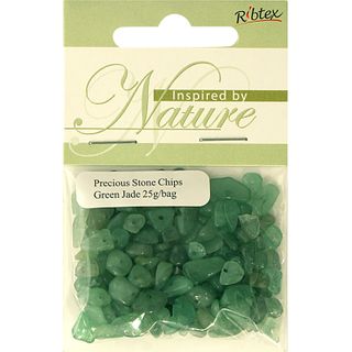 Bead Precious Stone Chips Green Jade 25G