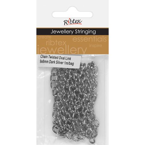 Chain Twisted Oval Link 9x6mm 1m