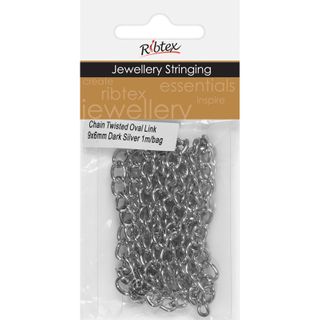 Chain Twisted Oval Link 9x6mm 1m