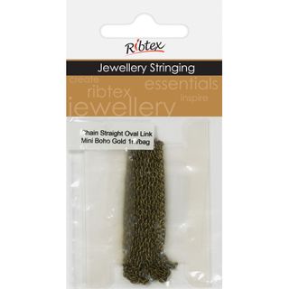 Chain Straight Oval Link 3x2mm Gold 1m