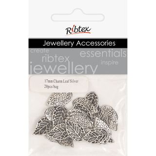 Charm - Leaf 17mm Silver 20Pcs